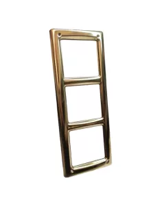 Urmet 1155//86 brass-colored PVD frame for 3-module K-steel frame